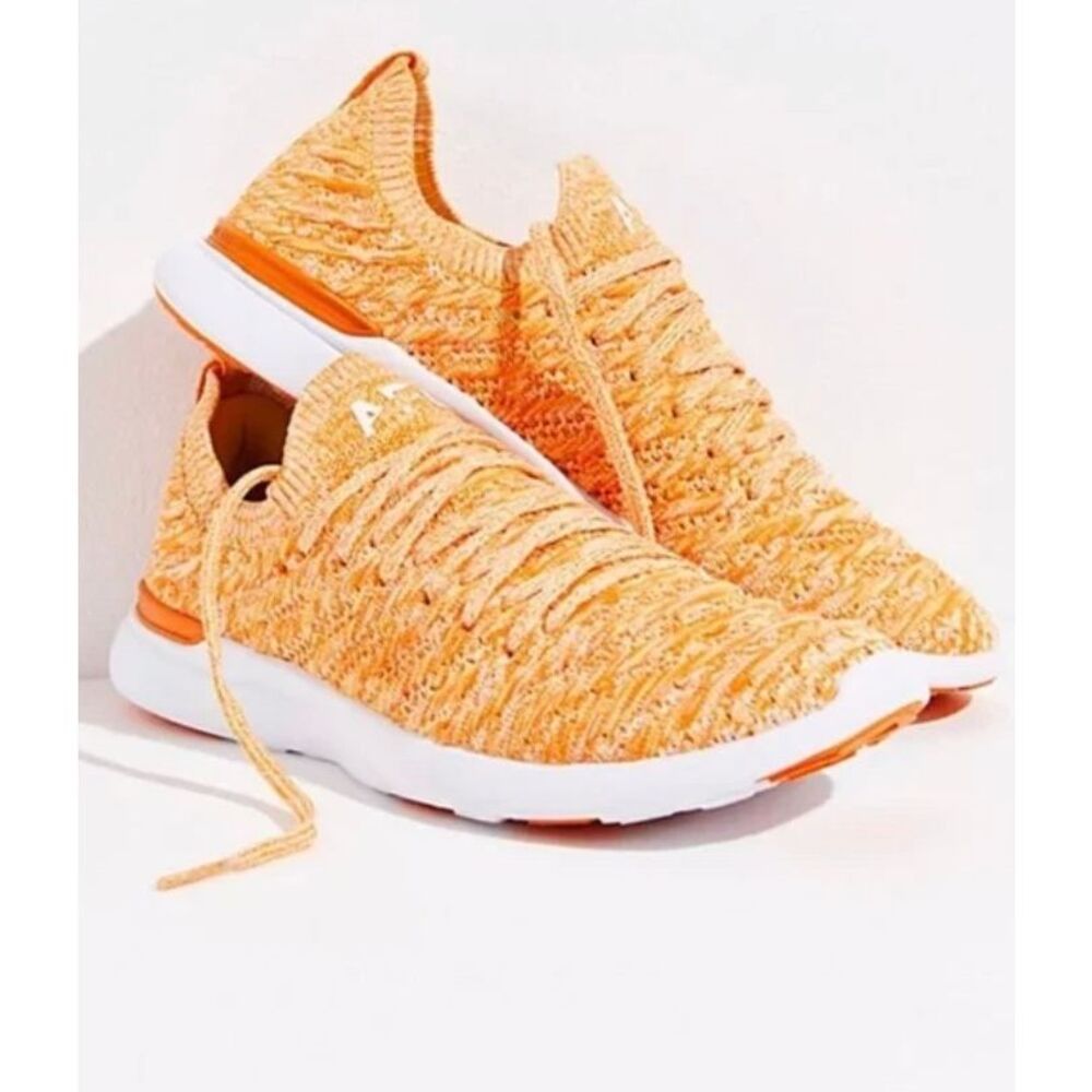 APL Techloom Wave Trainers x Free People Orange Sunshine Sneakers Size 6 - Picture 2 of 8